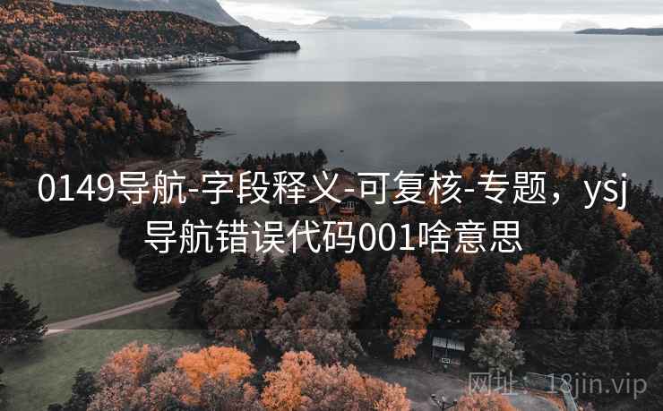 0149导航-字段释义-可复核-专题，ysj导航错误代码001啥意思